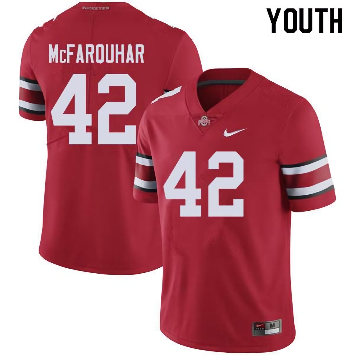 Lloyd McFarquhar Ohio State Buckeyes Youth NCAA #42 Nike Red College Stitched Football Jersey NDV5756AN